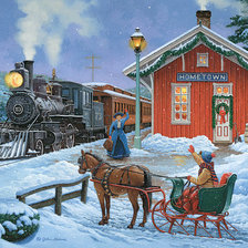 Схема вышивки «зимняя картинка»