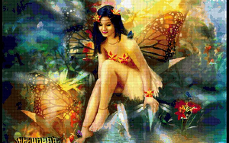 бабочка осень - фентази - предпросмотр