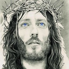 Оригинал схемы вышивки «Иисус» (№388886)