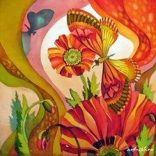 Схема вышивки «бабочка»