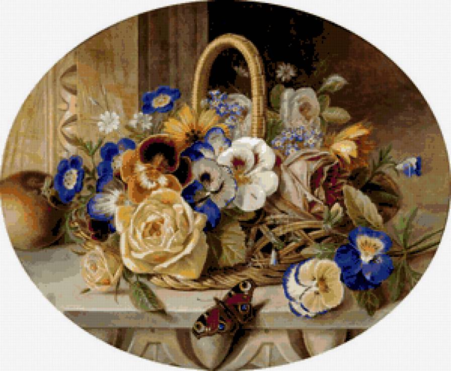 цветы в корзине - предпросмотр
