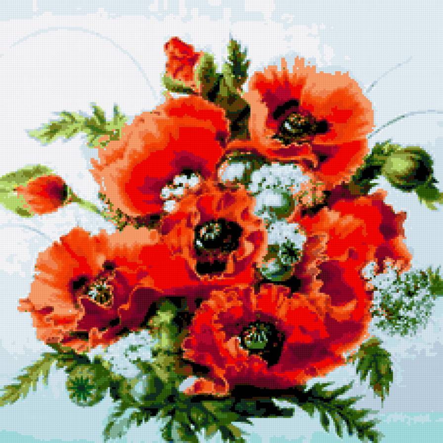 акварель - маки - предпросмотр