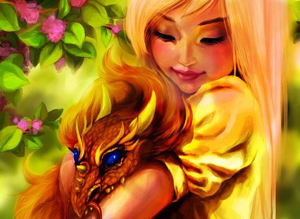 Девушка и дракон - оригинал