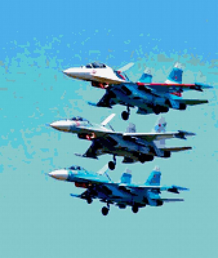 полет - самолеты, три, полет - предпросмотр