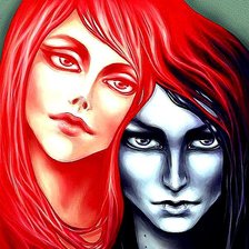 Схема вышивки «Красное и черное»