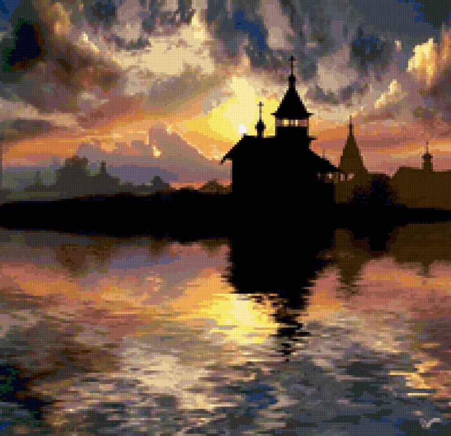 закат - пейзаж - предпросмотр