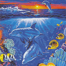 Схема вышивки «delfini»