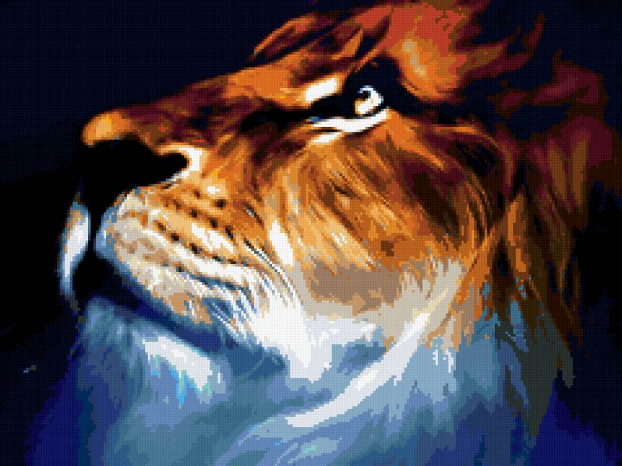 лев - царь зверей, кот, лев, глаза, кошки, животные - предпросмотр