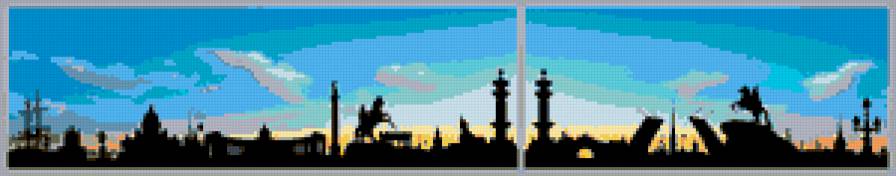 Питер 1 - город, питер, силуэт - предпросмотр