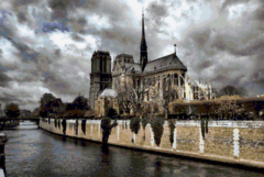 Собор Партжской Богоматери - город, париж - предпросмотр