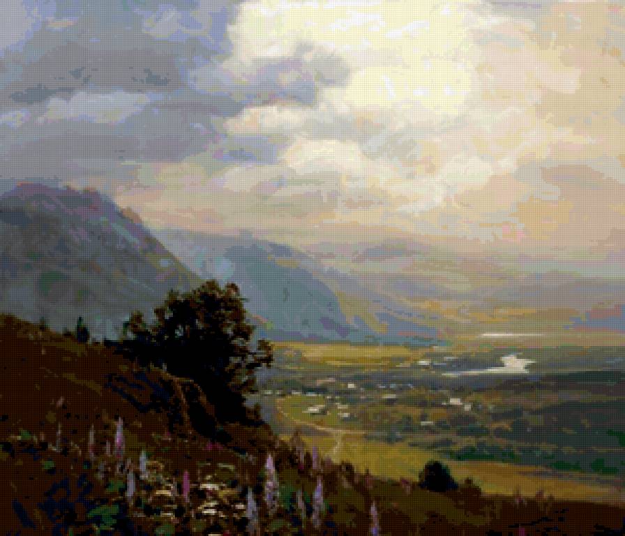 Горное село - горы, пейзаж - предпросмотр