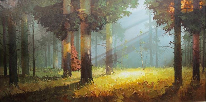 Лесная опушка - лес, поляна, пейзаж - оригинал