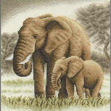 Оригинал схемы вышивки «Слоны 2» (№391456)