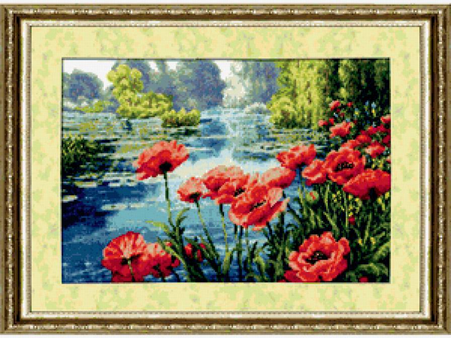 маки - пейзаж, мак - предпросмотр