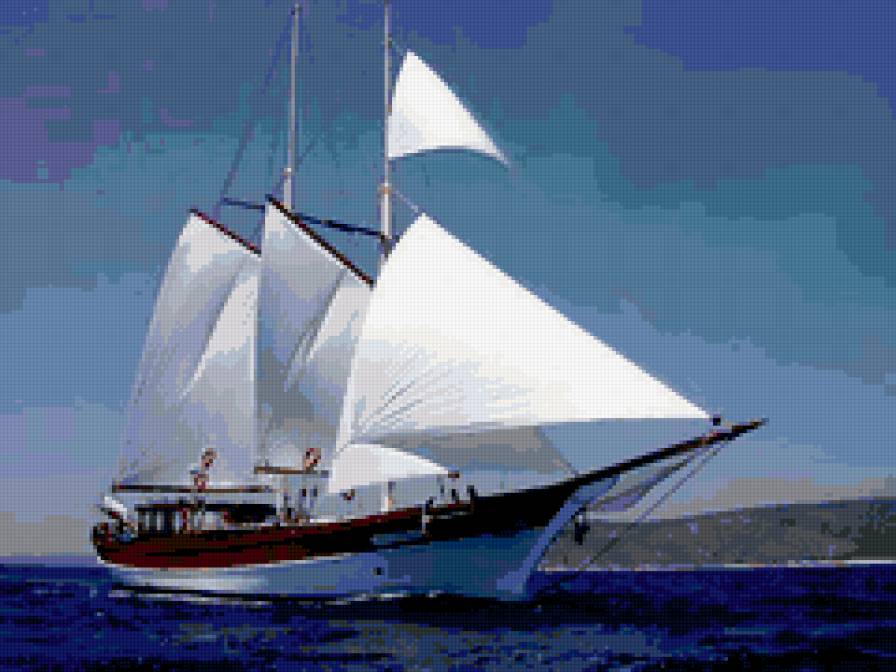 парусник - море, корабль, океан, природа, вид, мир, облако - предпросмотр