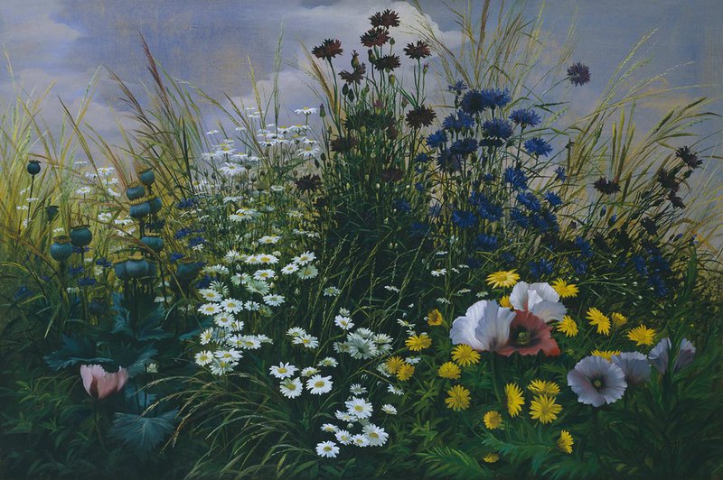 №391713 - живопись, цветы, цветник, пейзаж, сады - оригинал