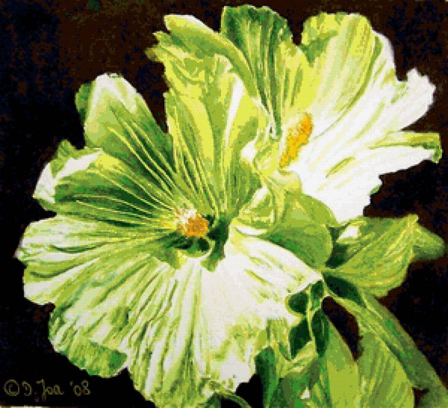 Серия "Букет" - цветы, мальва, букет - предпросмотр