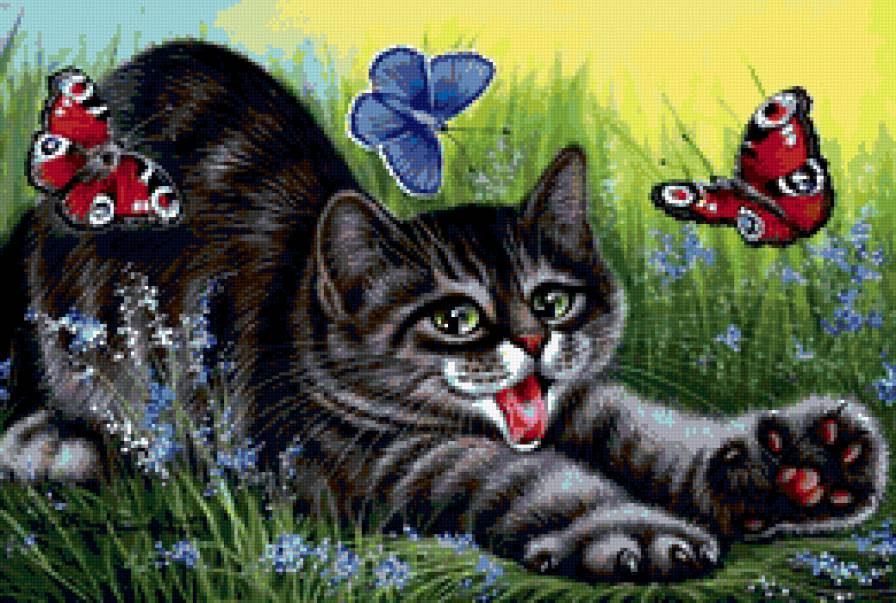 Художник Irina Garmashova - кошка, кот - предпросмотр