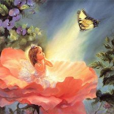 Схема вышивки «Дюймовочка»