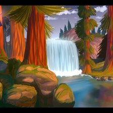 Схема вышивки «Искорка и водопад»