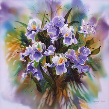 Схема вышивки «павлины»