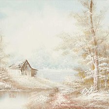 Оригинал схемы вышивки «Зимний пейзаж» (№393316)