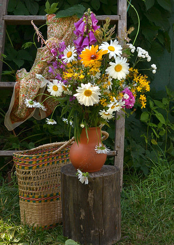 букет - натюрморт, полевые цветы, букет - оригинал