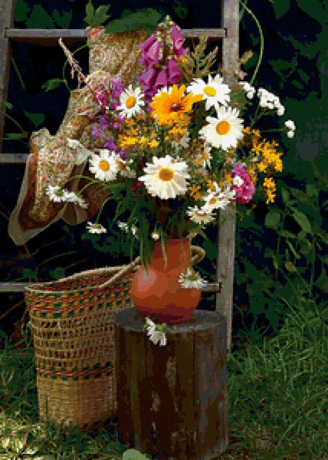 букет - букет, натюрморт, полевые цветы - предпросмотр