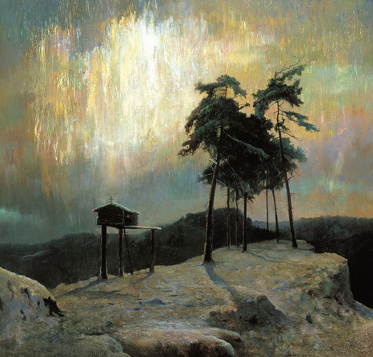 Северное сияние - север, северное сияние, зима, природа, пейзаж - оригинал