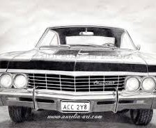 Оригинал схемы вышивки «Chevrolet Impala 1967 (DMC)» (№394148)