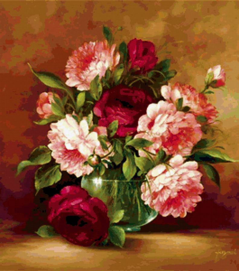 Пионы - букет, пионы, цветы - предпросмотр