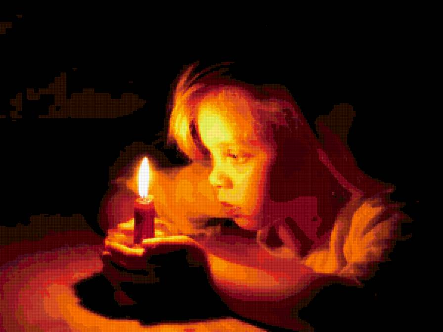 девочка со свечкой - предпросмотр