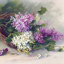 Схема вышивки «Сирень»