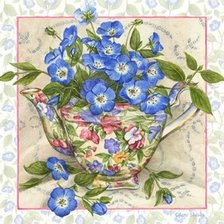 Схема вышивки «анютины глазки»