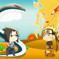 Схема вышивки «Naruto and Sasuke»