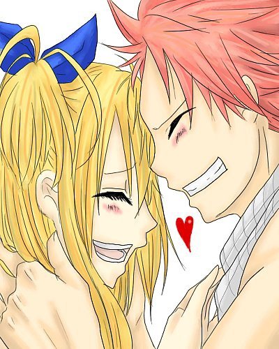 Нацу и Люси - хвост феи, налю, аниме - оригинал