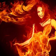 женщина-огонь