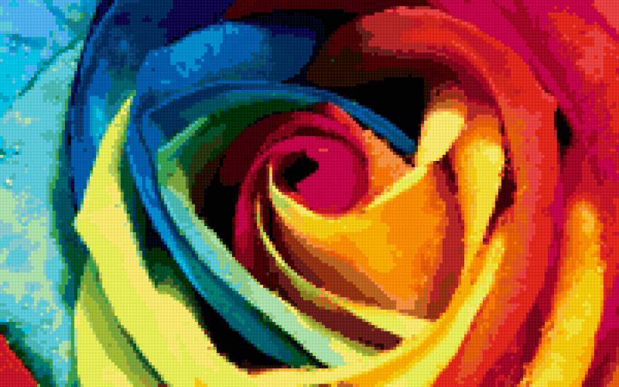 радужная роза - розы, цветы - предпросмотр