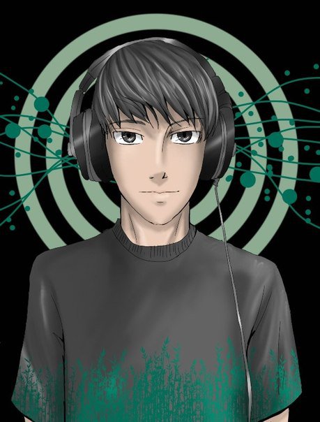 Парень - аниме., музыка, парень - оригинал