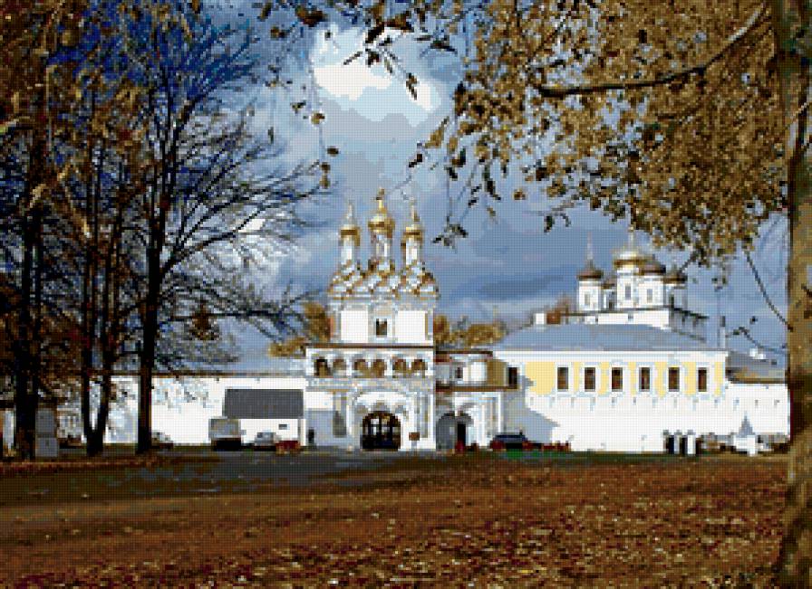 Церковь Петра и Павла и Собор Успения Пресвятой Богородицы - пейзаж, купола, природа, церкви, храмы, соборы - предпросмотр