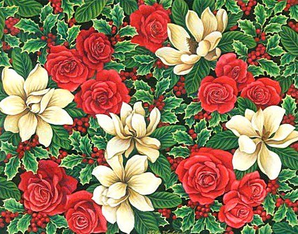 Цветы - цветы, подушка, розы, магнолии - оригинал