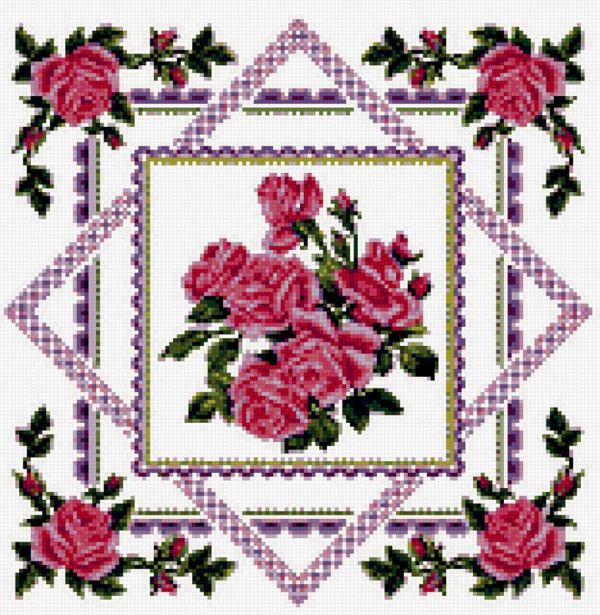 Роза в орнаменте - предпросмотр