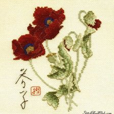 Схема вышивки «2 мака»