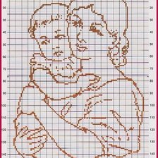Оригинал схемы вышивки «мать и дитя» (№397549)