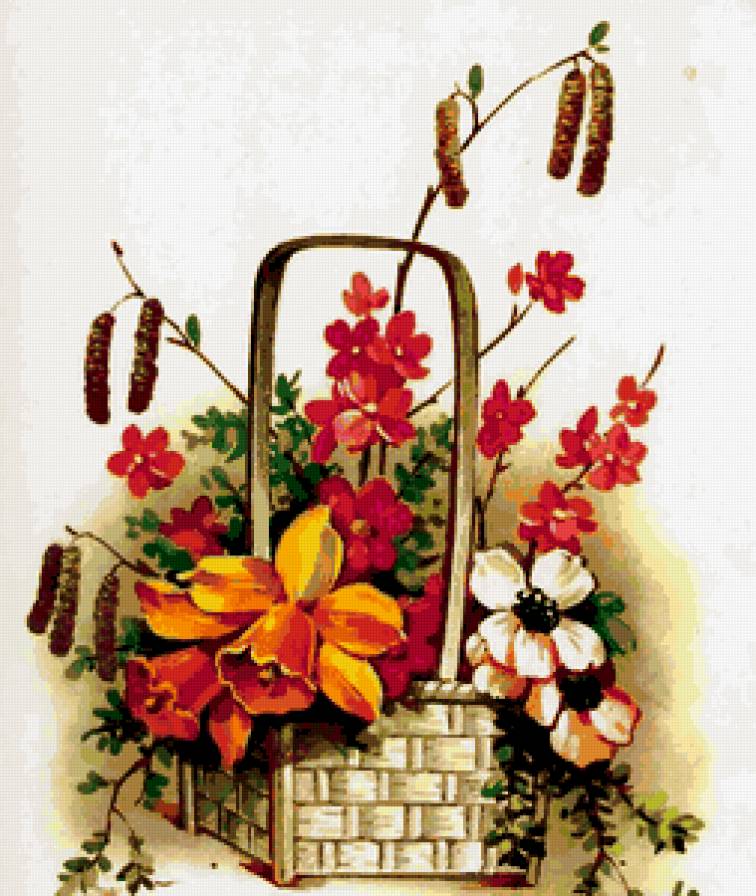 цветы в корзине - предпросмотр