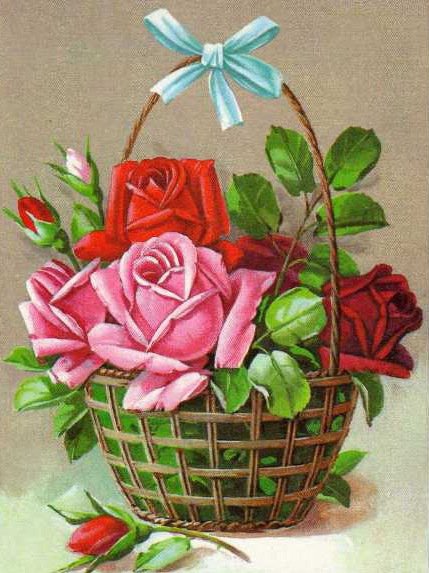 розы в корзине - оригинал