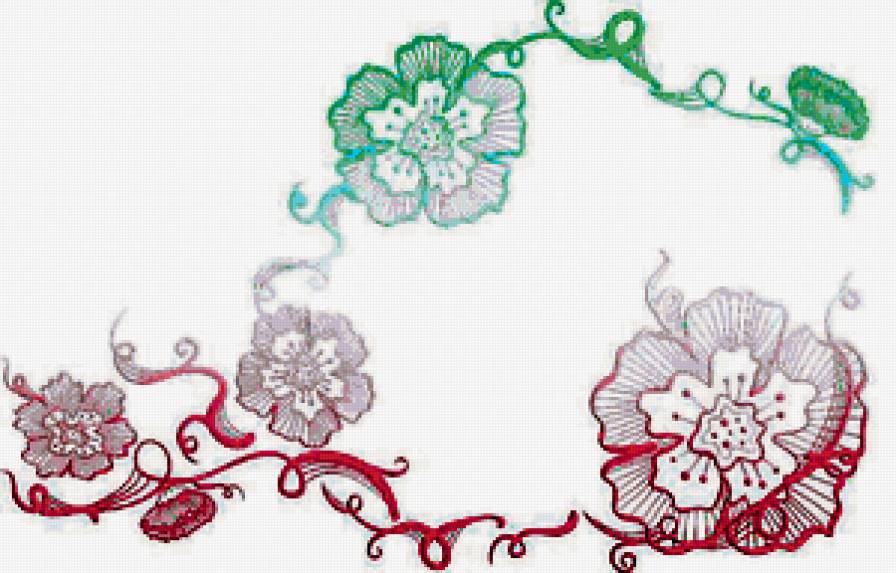 №397573 - салфетка, орнамент, узоры, цветы, скатерть, подушка - предпросмотр