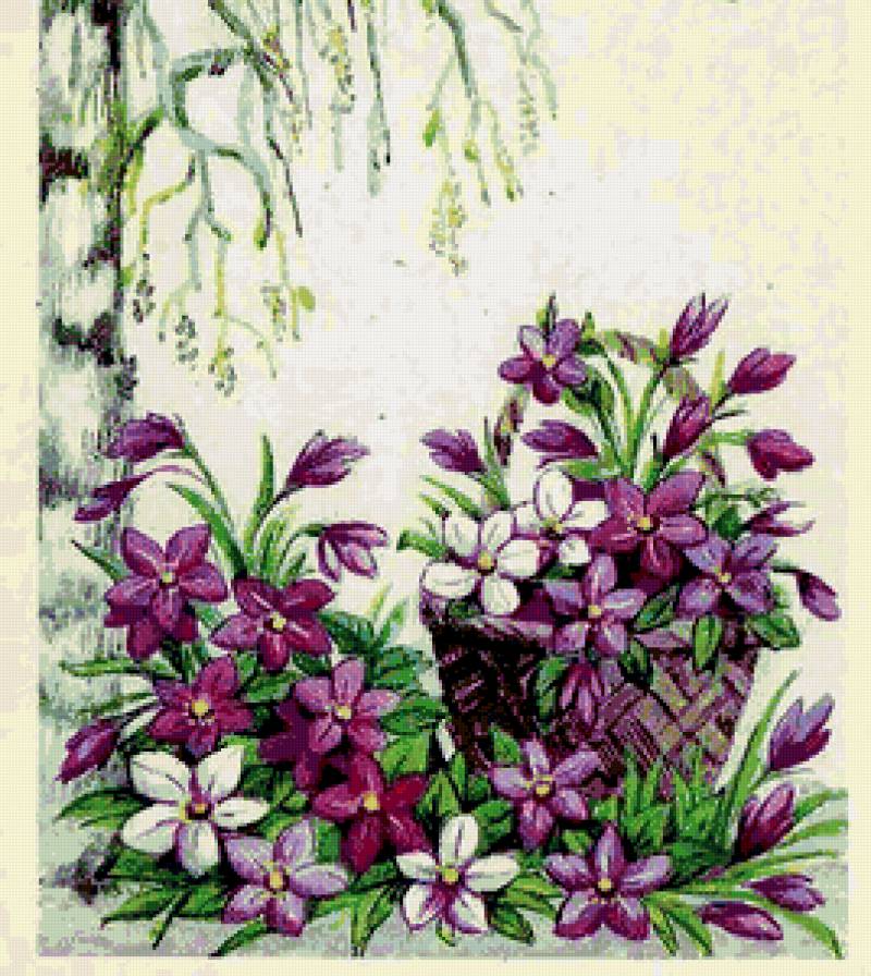 цветы в корзине - предпросмотр