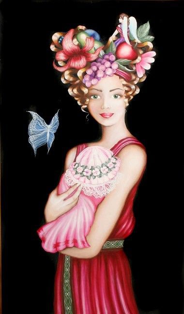 Карнавал - девушка, бабочки - оригинал