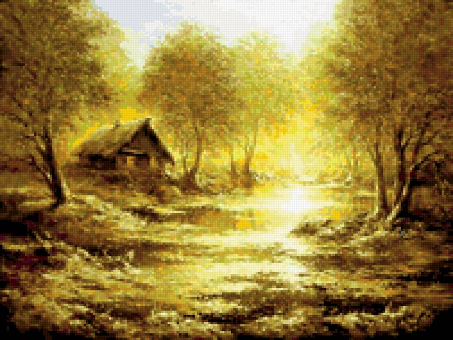 Домик в лесу - очарование, лес - предпросмотр